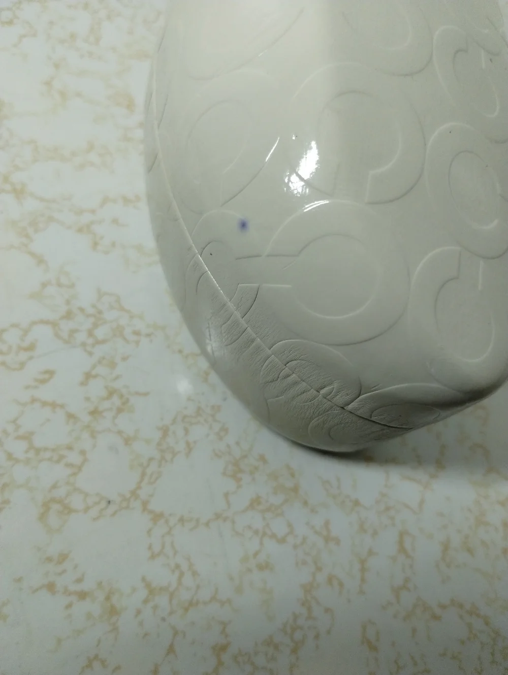 Coach White Embossed Signature Sunglass Case